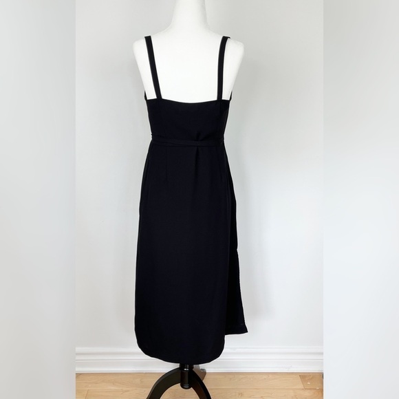 Aritzia Wilfred  | Astere Black Wrap Midi Dress Size XXS - Picture 6 of 10